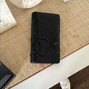 CHANEL Black Quilted Wallet